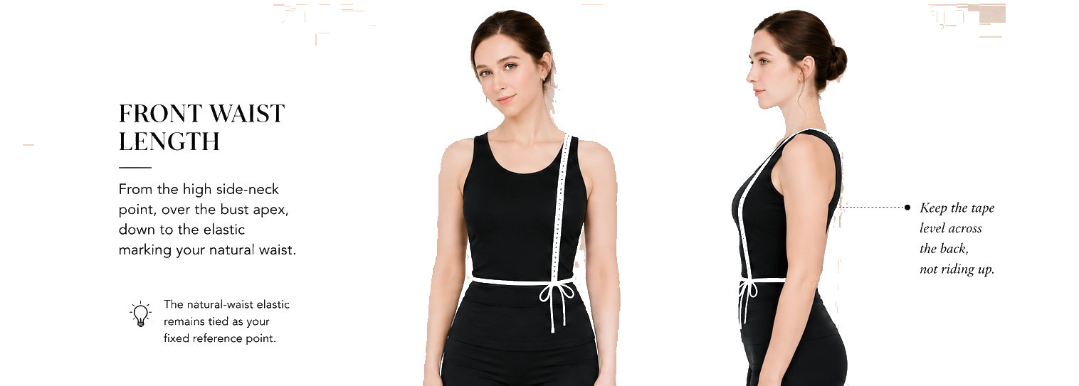 How to measure the front waist length