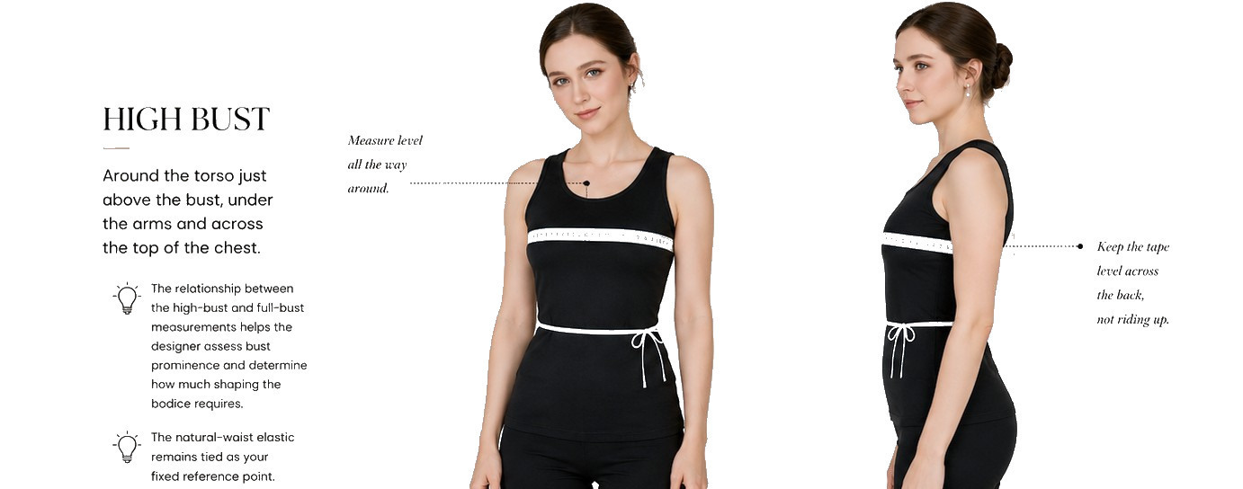 How to measure the high bust