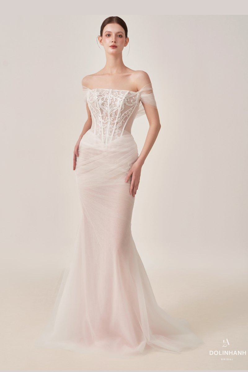 Váy cưới dáng đuôi cá mermaid