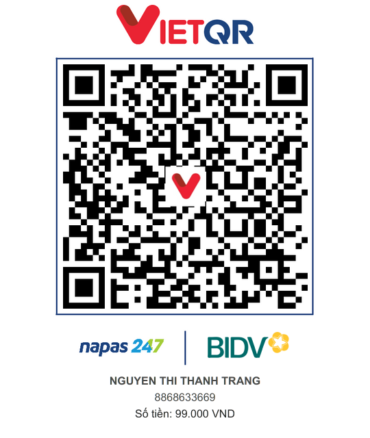 QR code for the 99,000 VND transfer